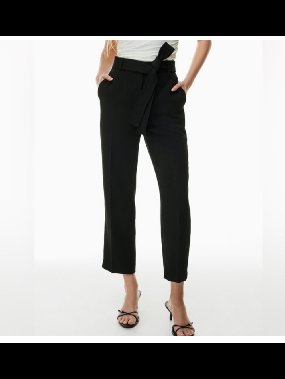 Aritzia WILFRED High-Rise New Front Tie Pant/Trouser Size 6